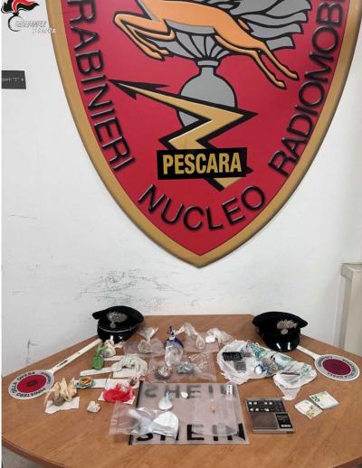 I Carabinieri di Pescara arrestano un 46enne con 422 grammi di droga tra cocaina eroina e crack