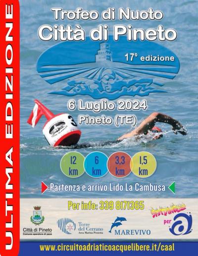 Tutto pronto a Pineto per la 17esima edizione del Trofeo di Nuoto Città di Pineto