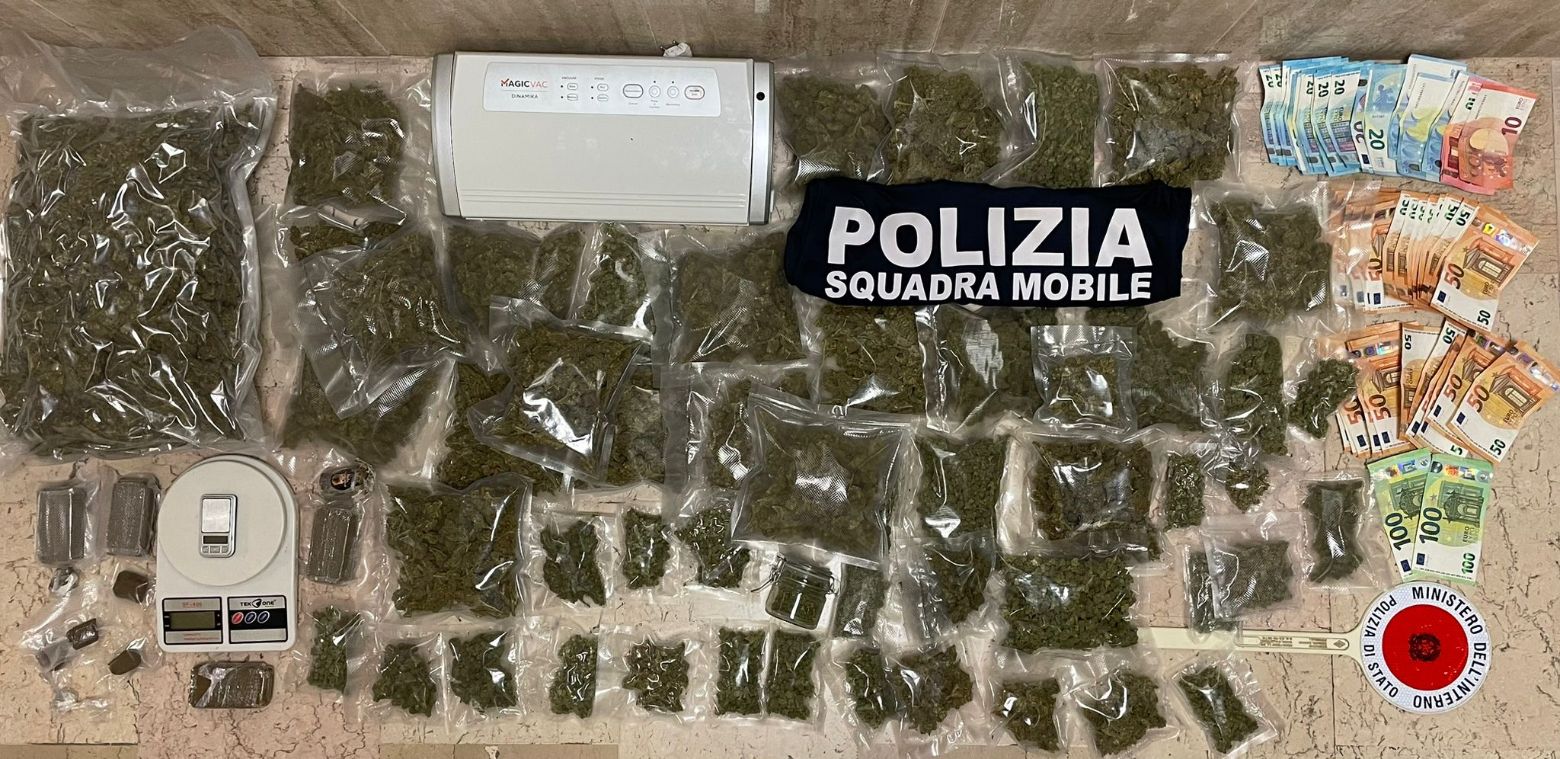 Arrestato 31enne pescarese noto alle Forze dell'Ordine: sequestrati ingenti quantitativi di hashish e marijuana