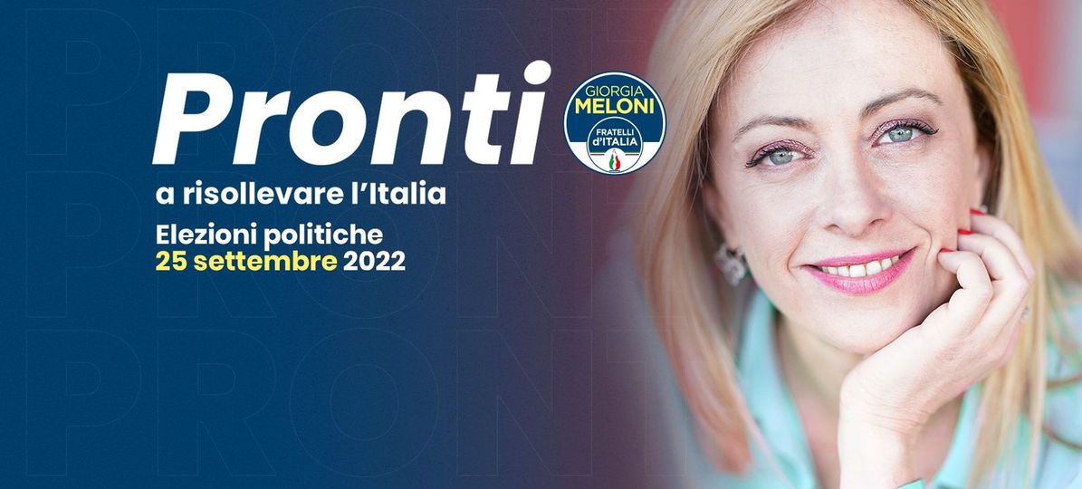 Elezioni Politiche, Giorgia Meloni mercoledì 31 Agosto a Pescara