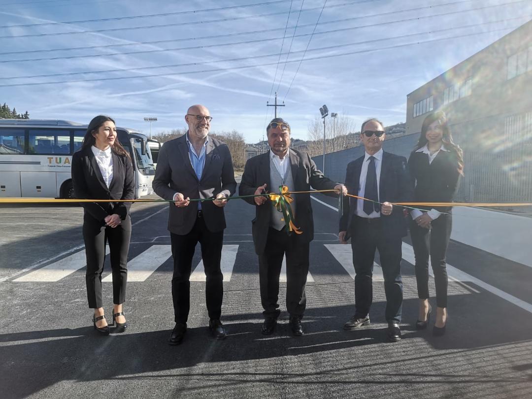 Chieti: inaugurato il nuovo piazzale di sosta e manovra autobus di Tua