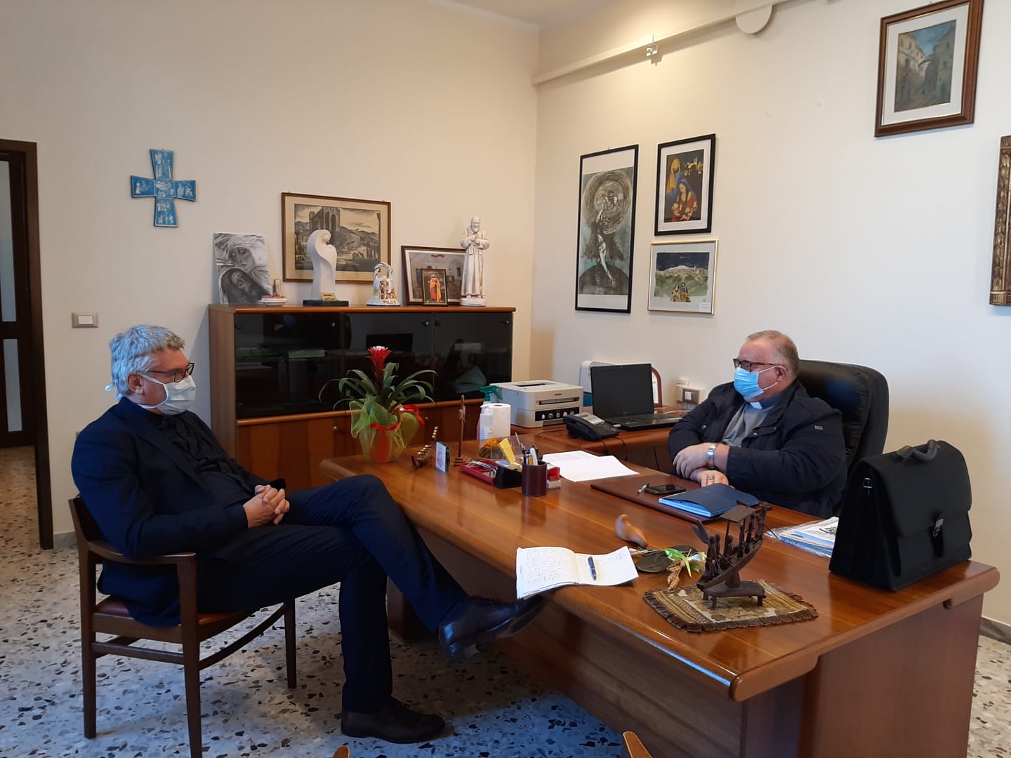 Schael in visita a Lanciano dall'Arcivescovo Cipollone. Confronto sull'impegno della Chiesa  e della Asl nel dopo pandemia 