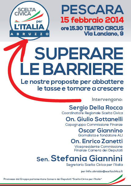 IL 15 FEBBRAIO A PESCARA ARRIVA IL SEGRETARIO STEFANIA GIANNINI