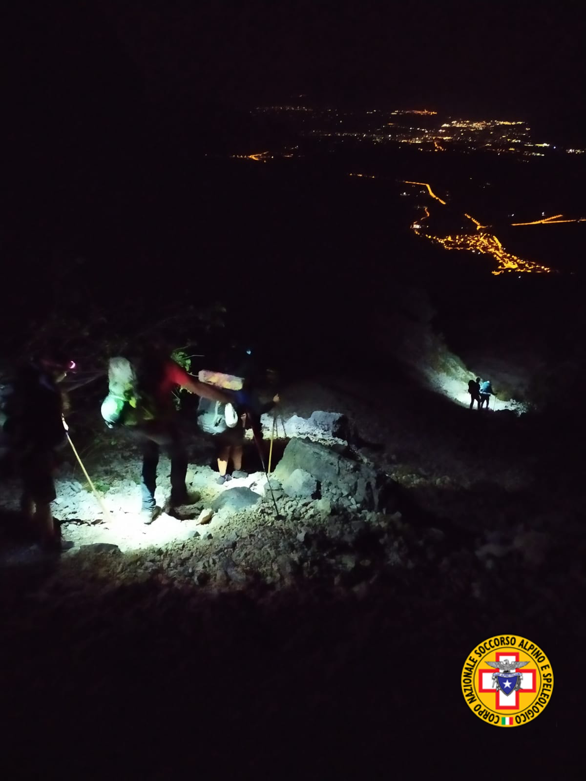 Sette scout romani bloccati sul Monte Velino, recuperati nella notte dal Soccorso Alpino