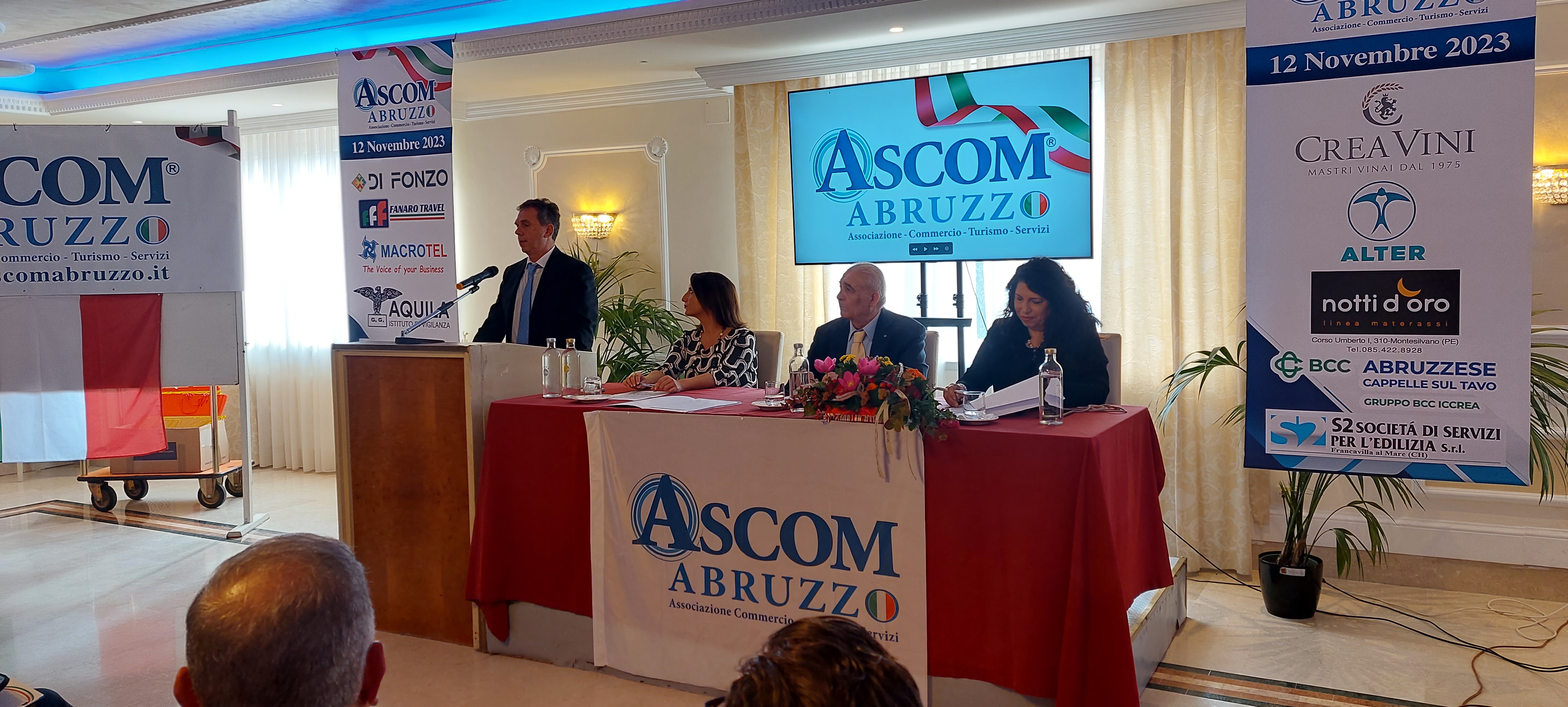 Economia e territorio protagonisti domani dell’Assemblea annuale di Ascom Abruzzo  