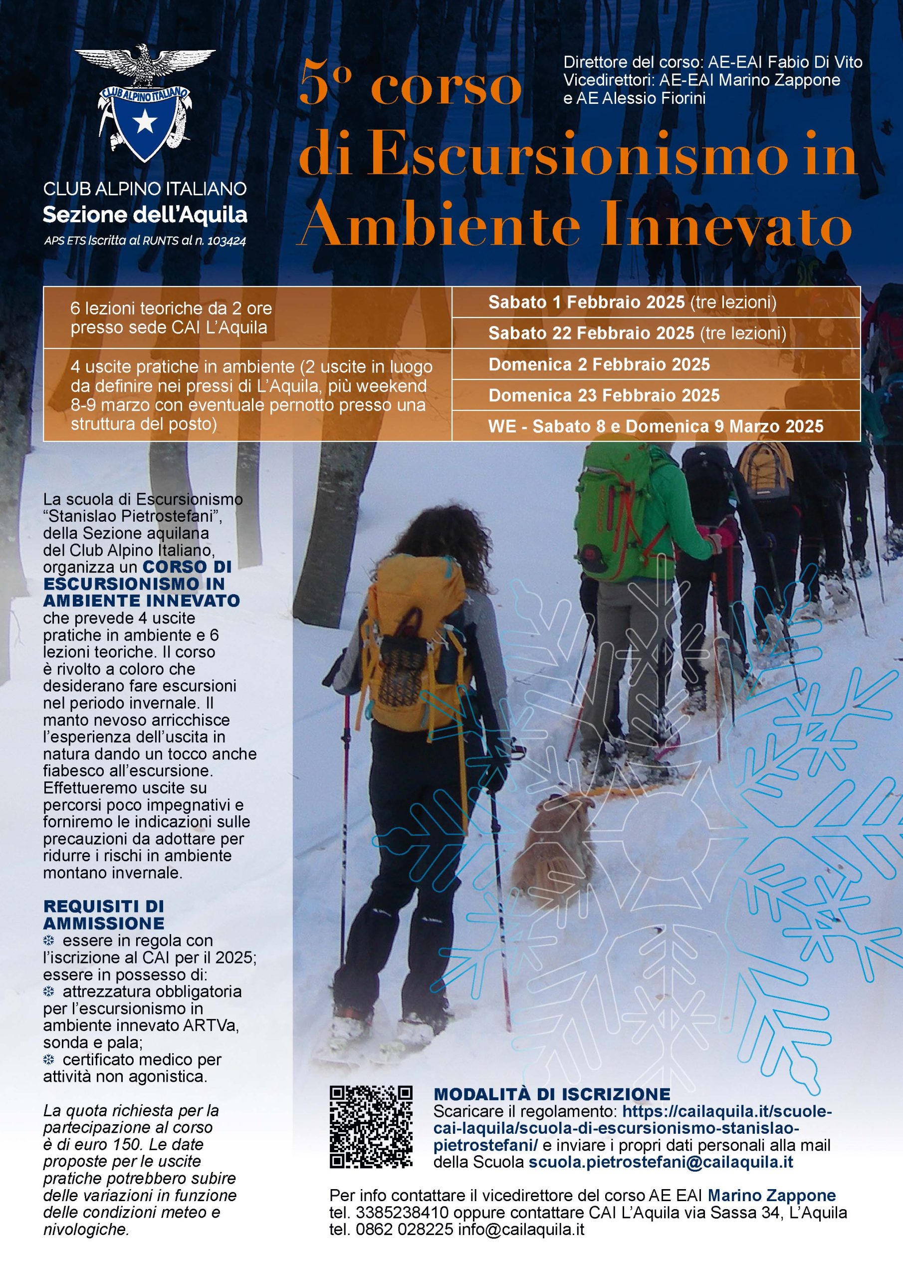 5° Corso di Escursionismo in Ambiente Innevato: Preparazione e Sicurezza per le Escursioni Invernali