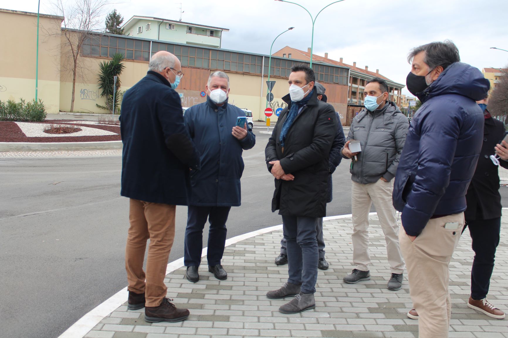 Sopralluogo di Foschi e Pastore al cantiere del nuovo pronto soccorso dell'ospedale di Pescara