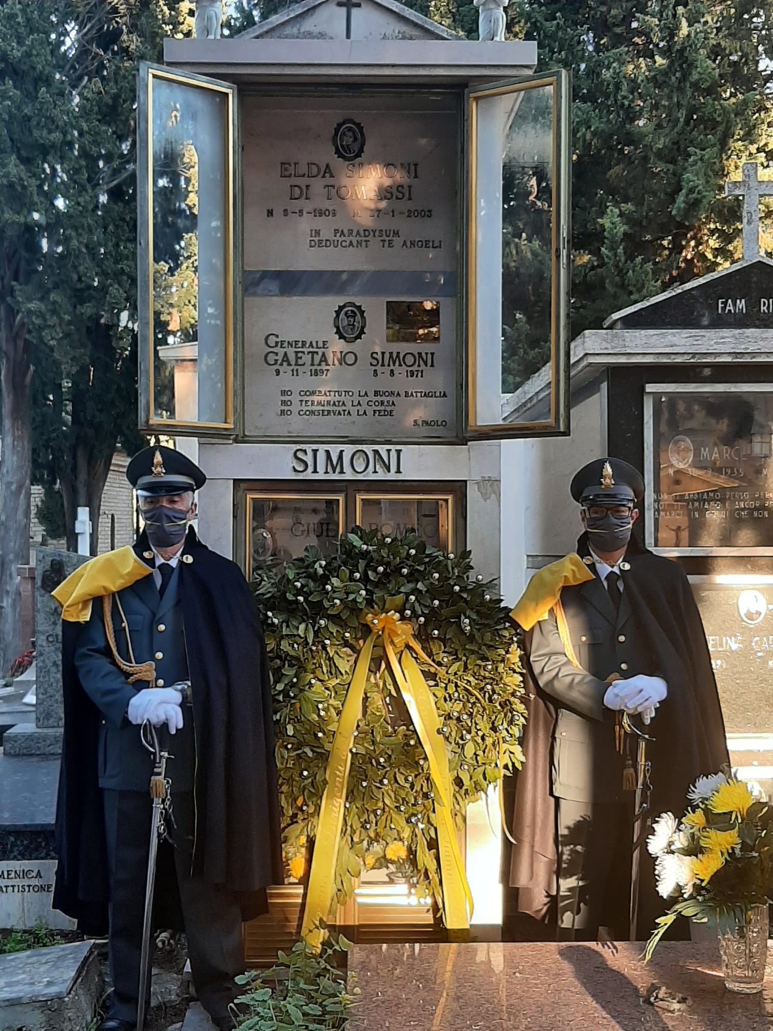 Chieti, le Fiamme Gialle rendono omaggio al Generale Gaetano Simoni, tra i padri fondatori dello sport nella Guardia di Finanza