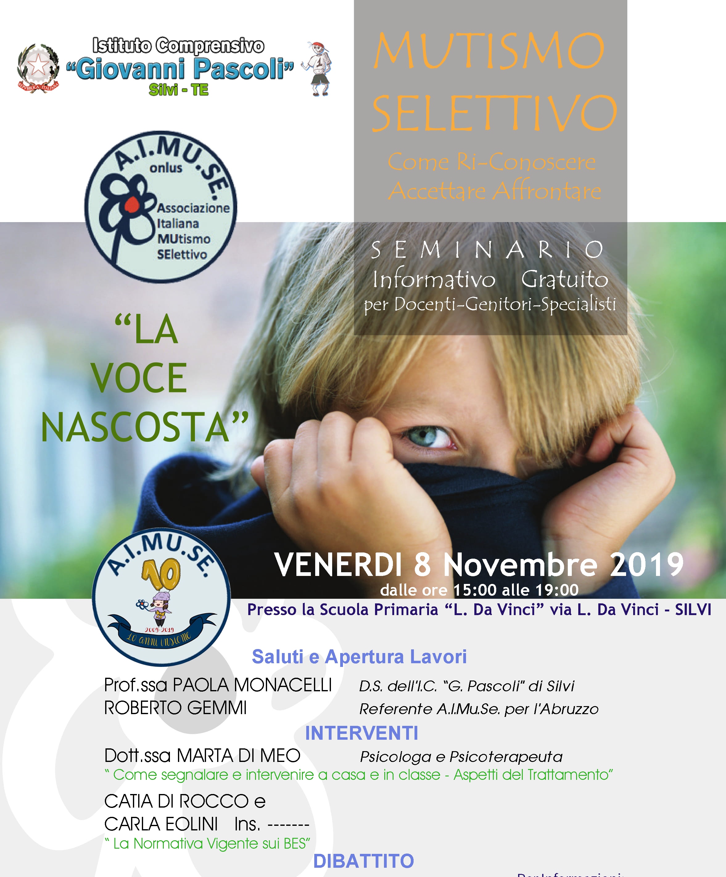 A Silvi un seminario di approfondimento sul mutismo selettivo