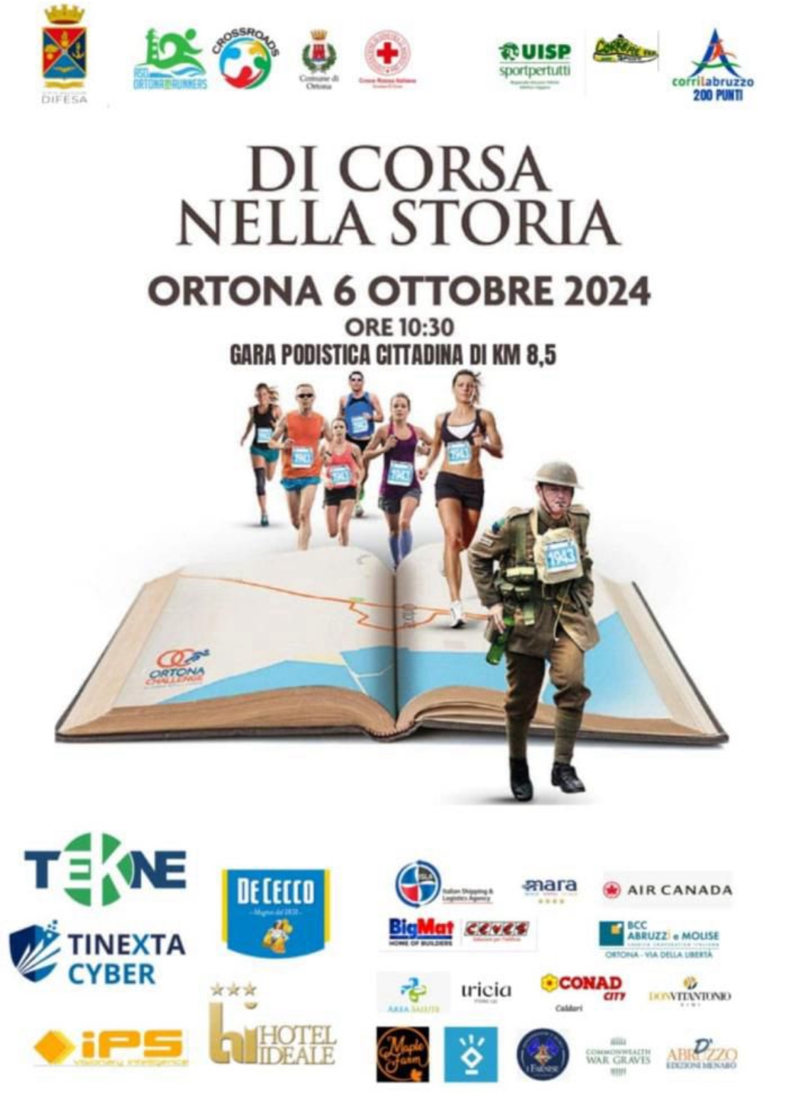 A Ortona il sei ottobre la Gara Podistica Di Corsa nella Storia 