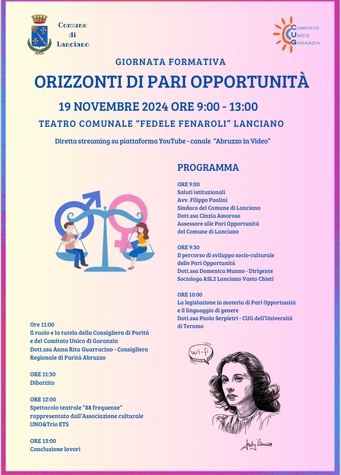 Orizzonti di Pari Opportunità, giornata formativa e di sensibilizzazione per dipendenti e studenti promossa dal CUG del Comune 