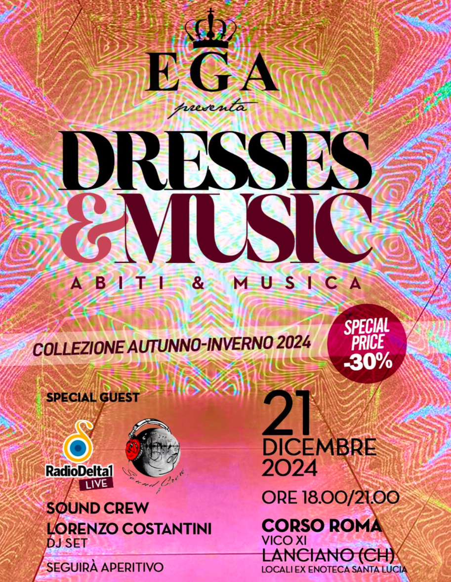 Natale a Lanciano, corso Roma si illumina  con il  "Dresses and Music" di Ega