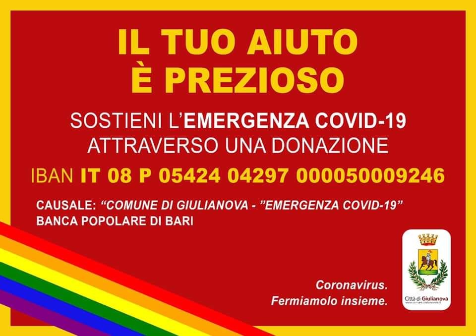 Raggiunti a Giulianova più di 9 mila euro da destinare alle famiglie in difficoltà con il pagamento delle utenze