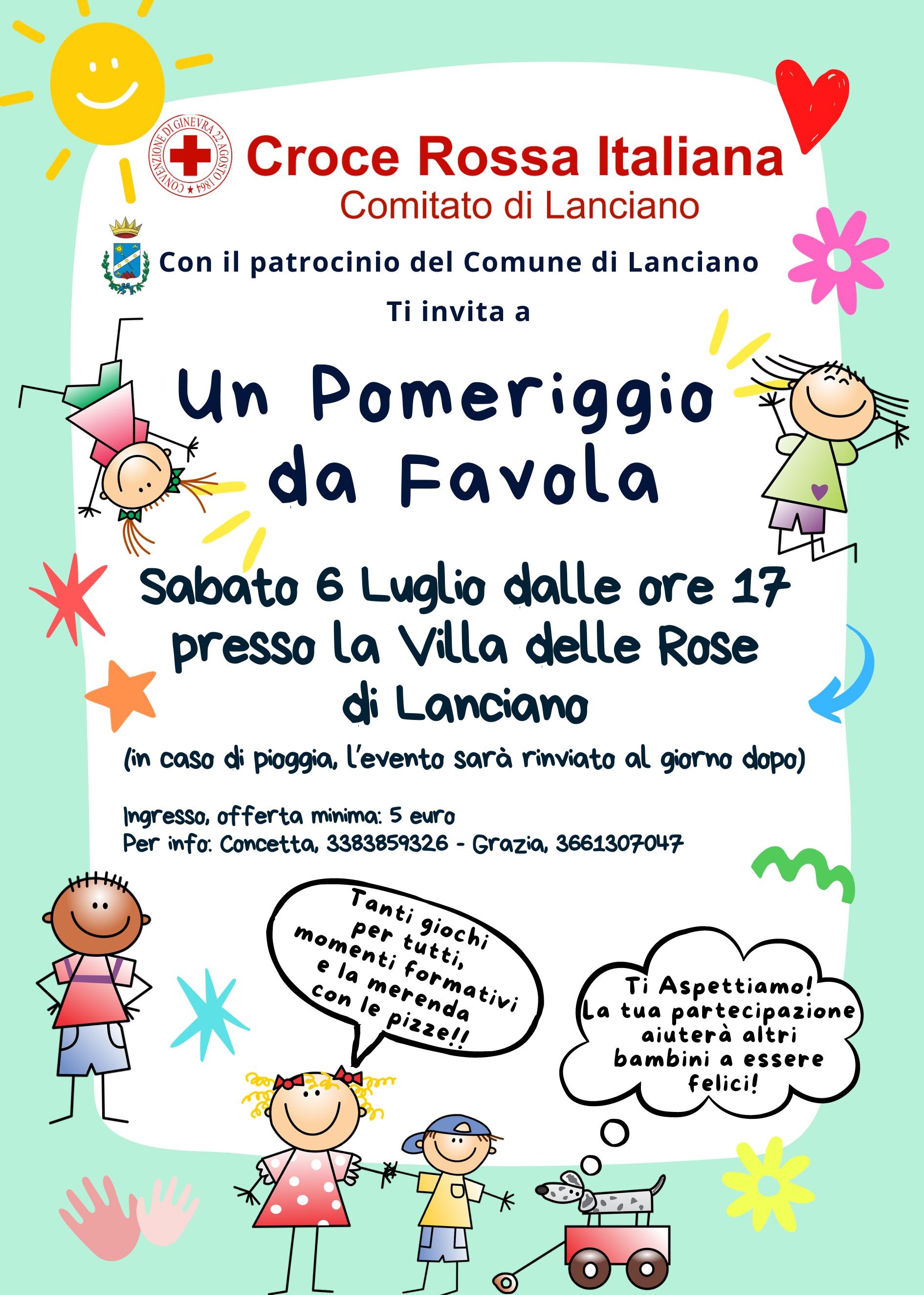 "Un Pomeriggio da Favola" a Lanciano: Un evento per i Bambini con la Croce Rossa Italiana