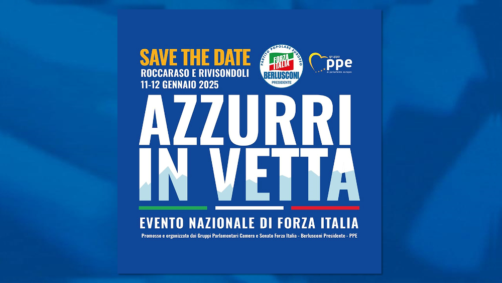 Forza Italia, Al via "Azzurri in vetta", due giorni di dibattiti in Abruzzo