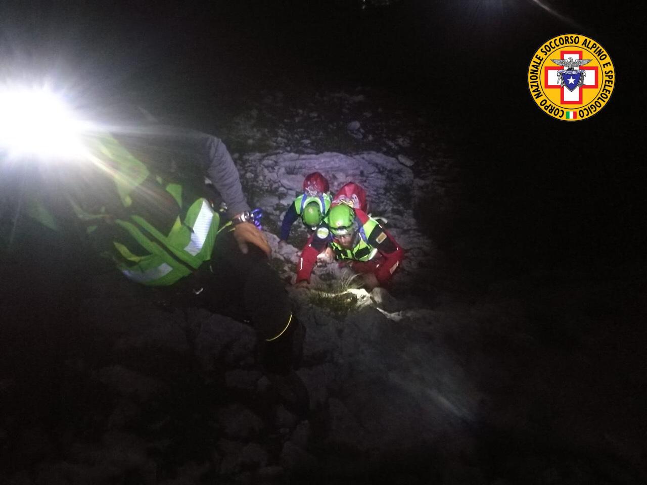 Concluse le operazioni di soccorso ad una cordata bloccata sul Gran Sasso