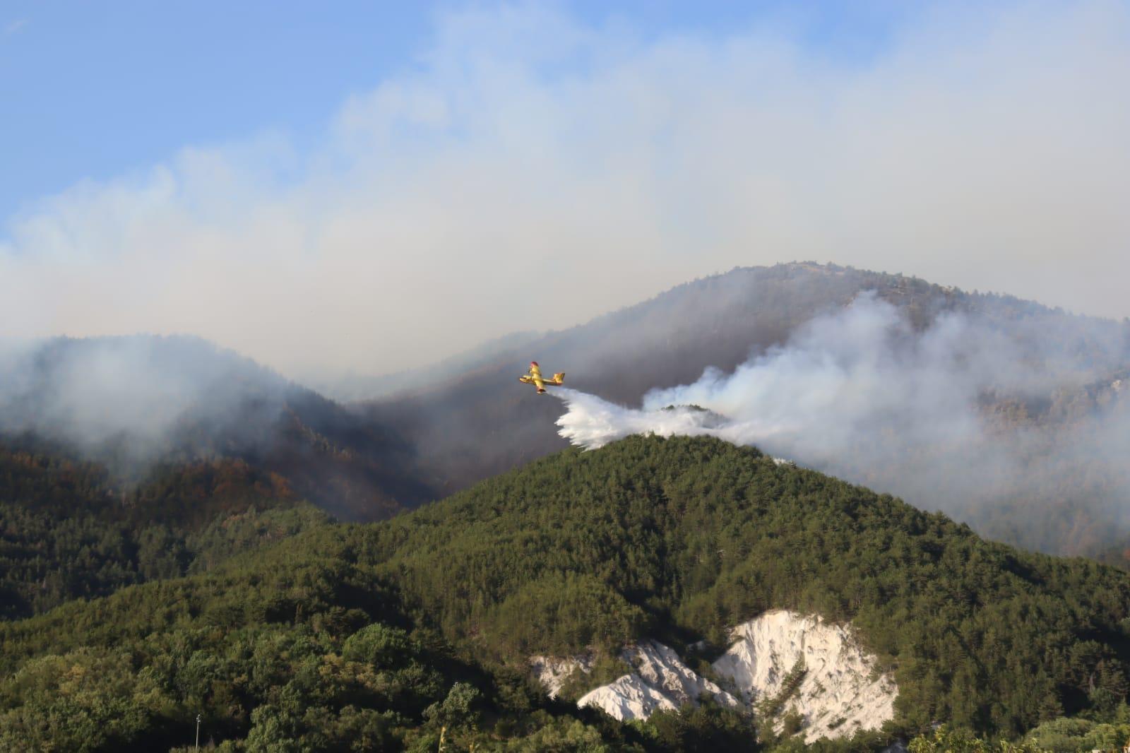 L'Aquila, ancora un incendio doloso, brucia la zona boschiva di Cansatessa