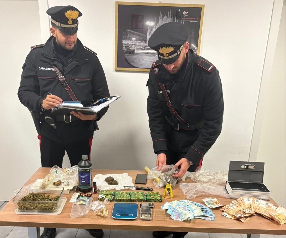 Operazione antidroga dei Carabinieri di Chieti: un arresto e sequestro di sostanze stupefacenti