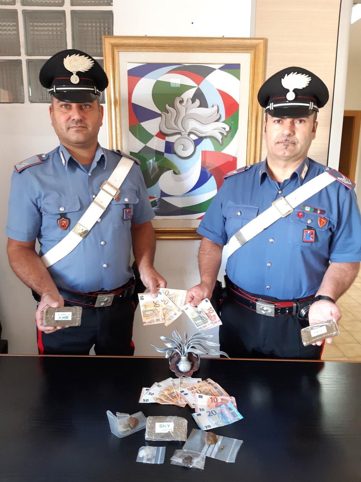 Giovane di Ortona arrestato dai Carabinieri per spaccio e detenzione di stupefacenti.