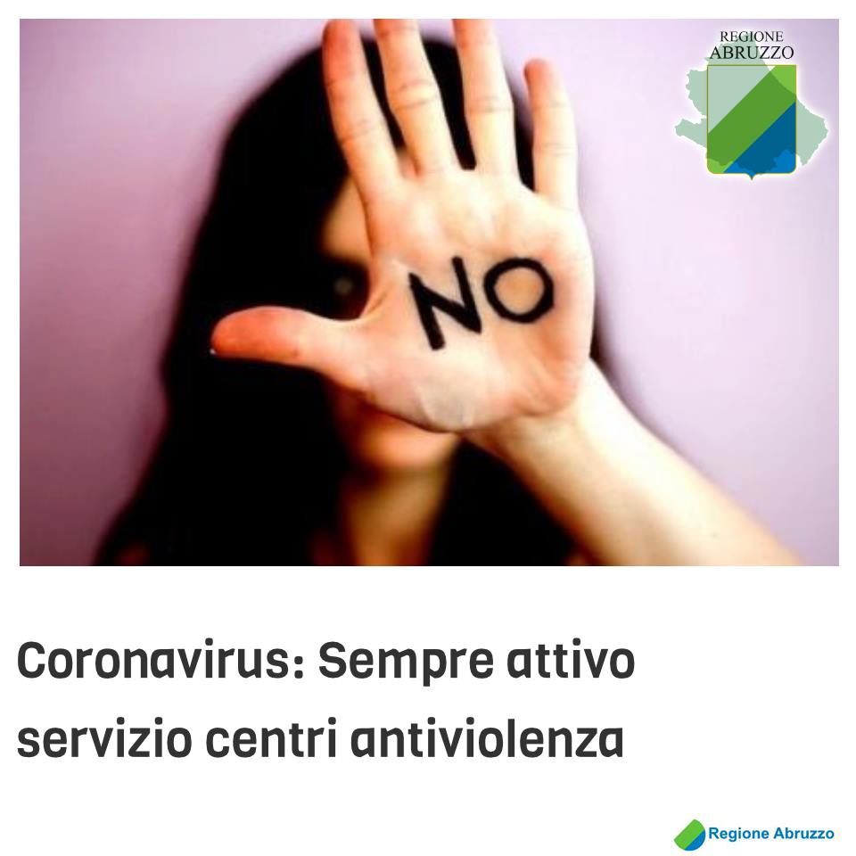 Coronavirus, continua l'attività dei 13 centri antiviolenza in Abruzzo a sostegno delle donne 