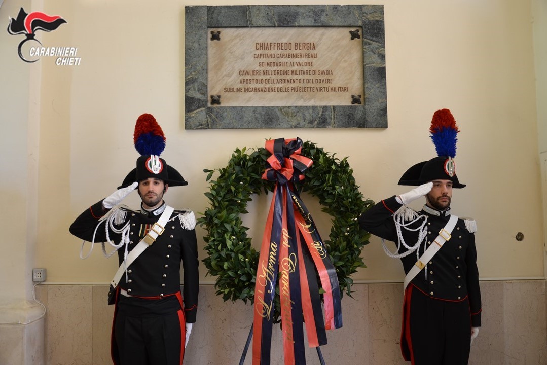 A Chieti Corona di alloro per ricordare il Capitano dei carabinieri Chiaffredo Bergia