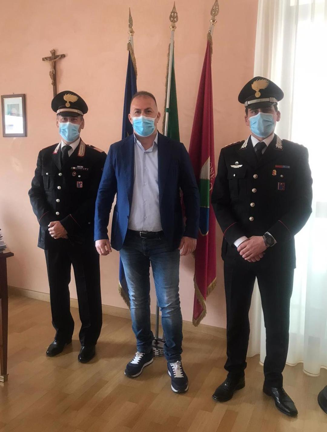 Montesilvano,il sindaco De Martinis incontra il nuovo comandante dei Carabinieri