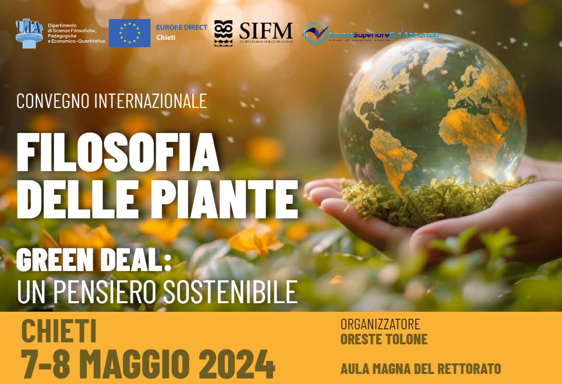 Chieti, convegno Internazionale: “Filosofia delle piante. Green Deal: un pensiero sostenibile”