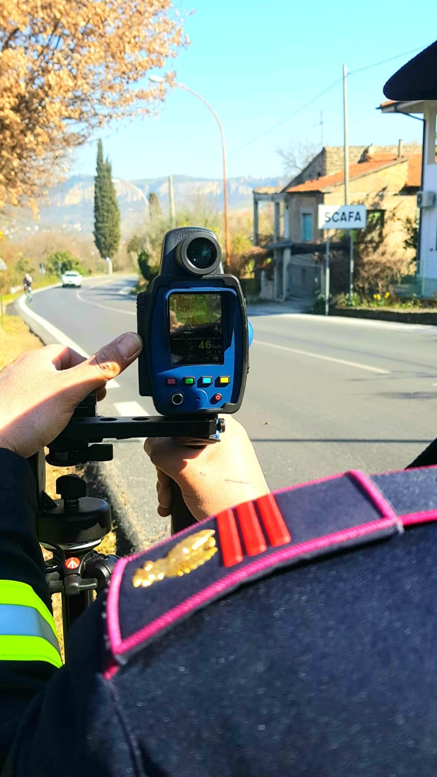 Autovelox danneggiato a Scafa, la Polizia Stradale attiva il telelaser